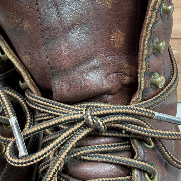 Red Wing Vintage Logger Work Leather Boots Burgundy Made USA Mens size 10 D - Picture 7 of 15